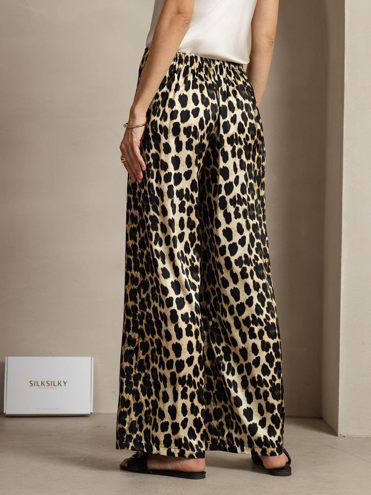[Leopardo] SilkSilky-ES 19Momme Seda Womens Pants 002