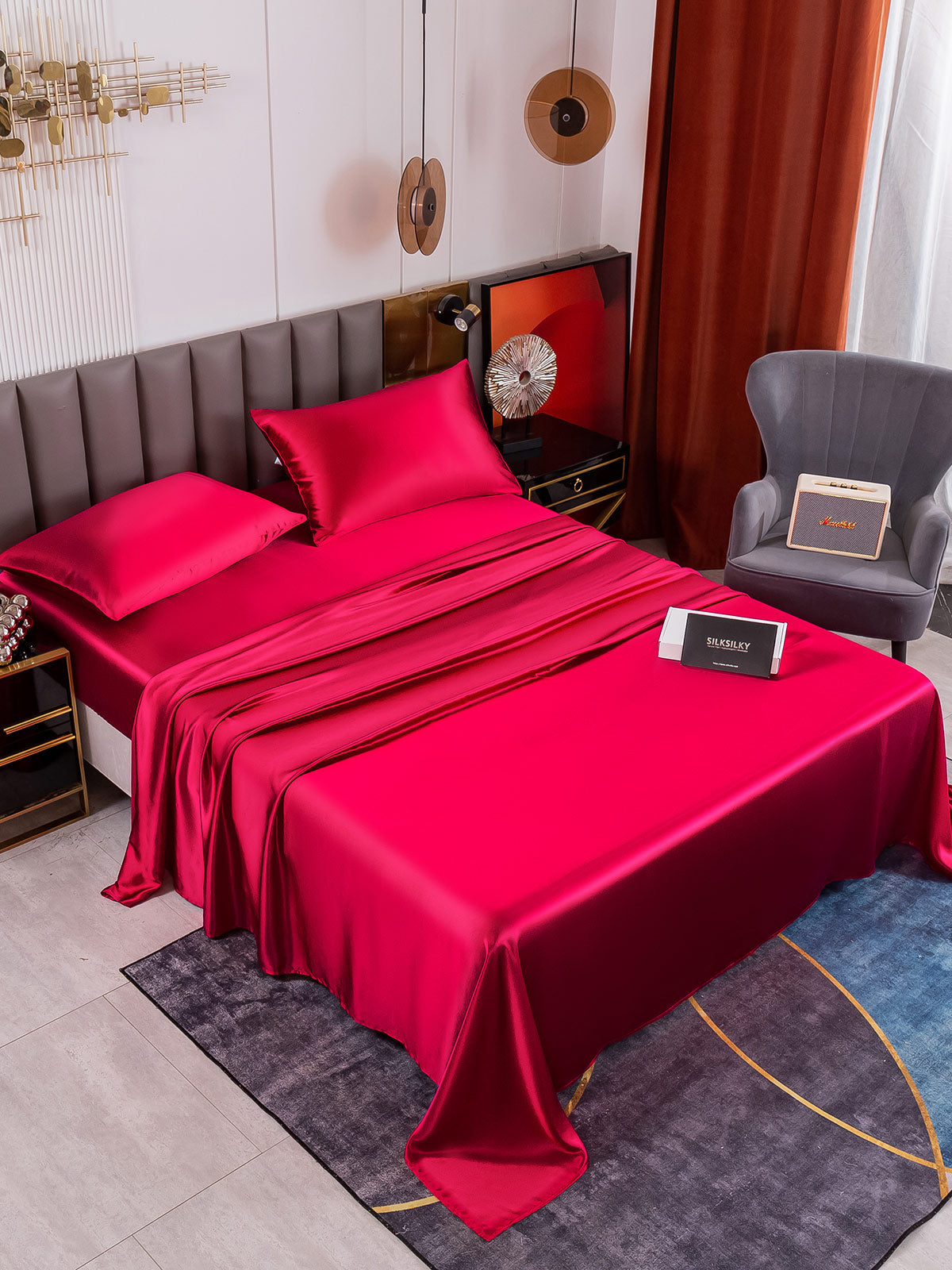[Vino] SilkSilky-ES 19Momme Seda Pura Bedding Set 001