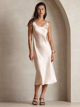 [Champán] SilkSilky-ES Sleeveless Vestido 001