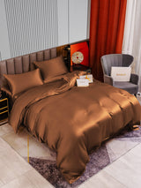 [Café] SilkSilky-ES 22Momme Juego de ropa de cama 002