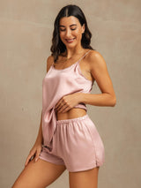 [Piel De Melocotón] SilkSilky-ES 19Momme Seda Sin mangas Camisole Set 003