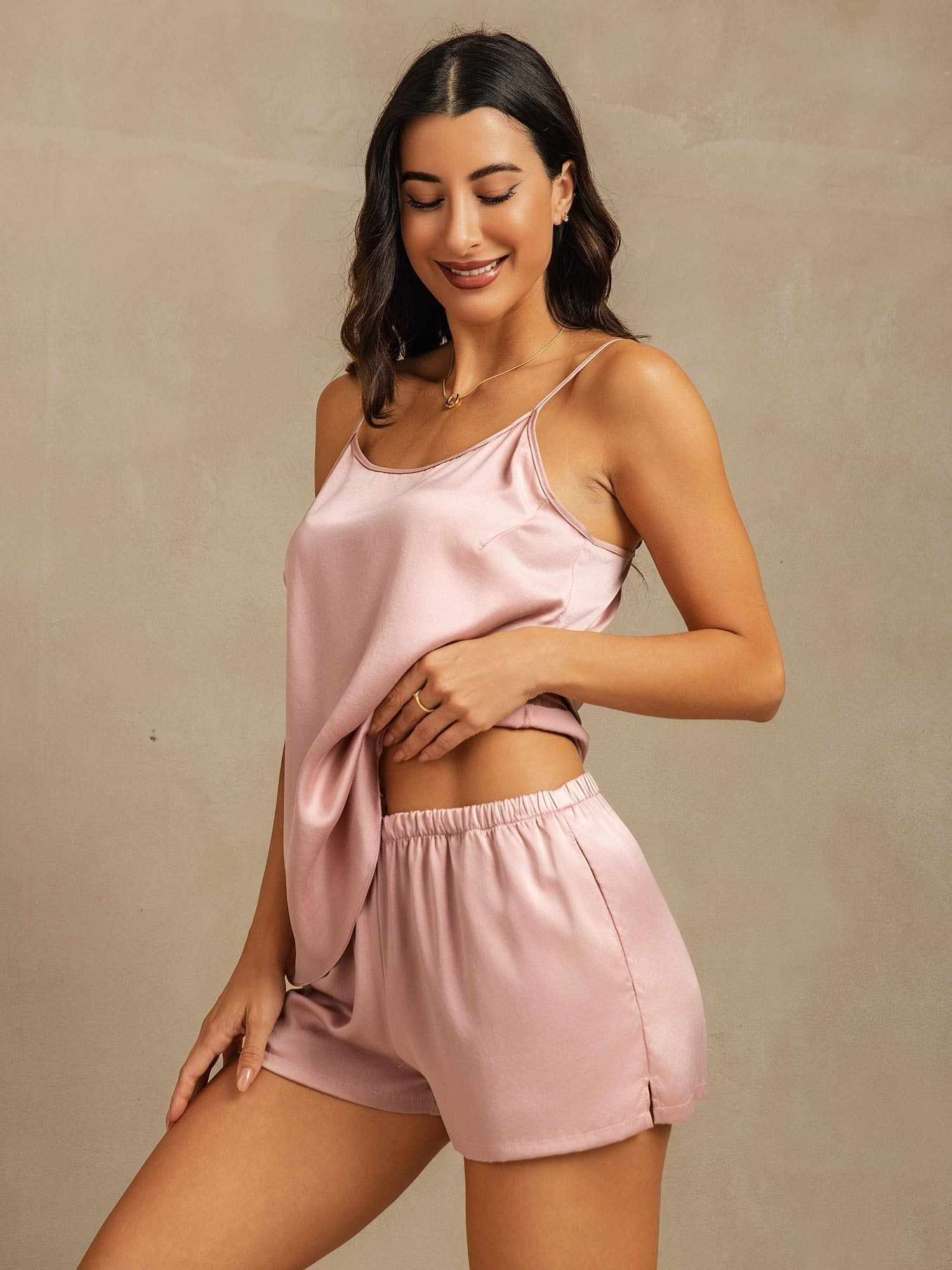 [PielDeMelocotón] SilkSilky-ES 19Momme Seda Camisole Set 003