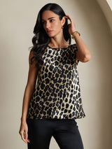 [Leopardo] SilkSilky-ES 19Momme Seda Womens T-Shirt 004