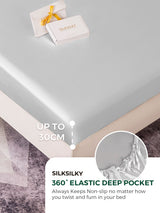 [Plata] SilkSilky-ES 19Momme Juego de ropa de cama 004