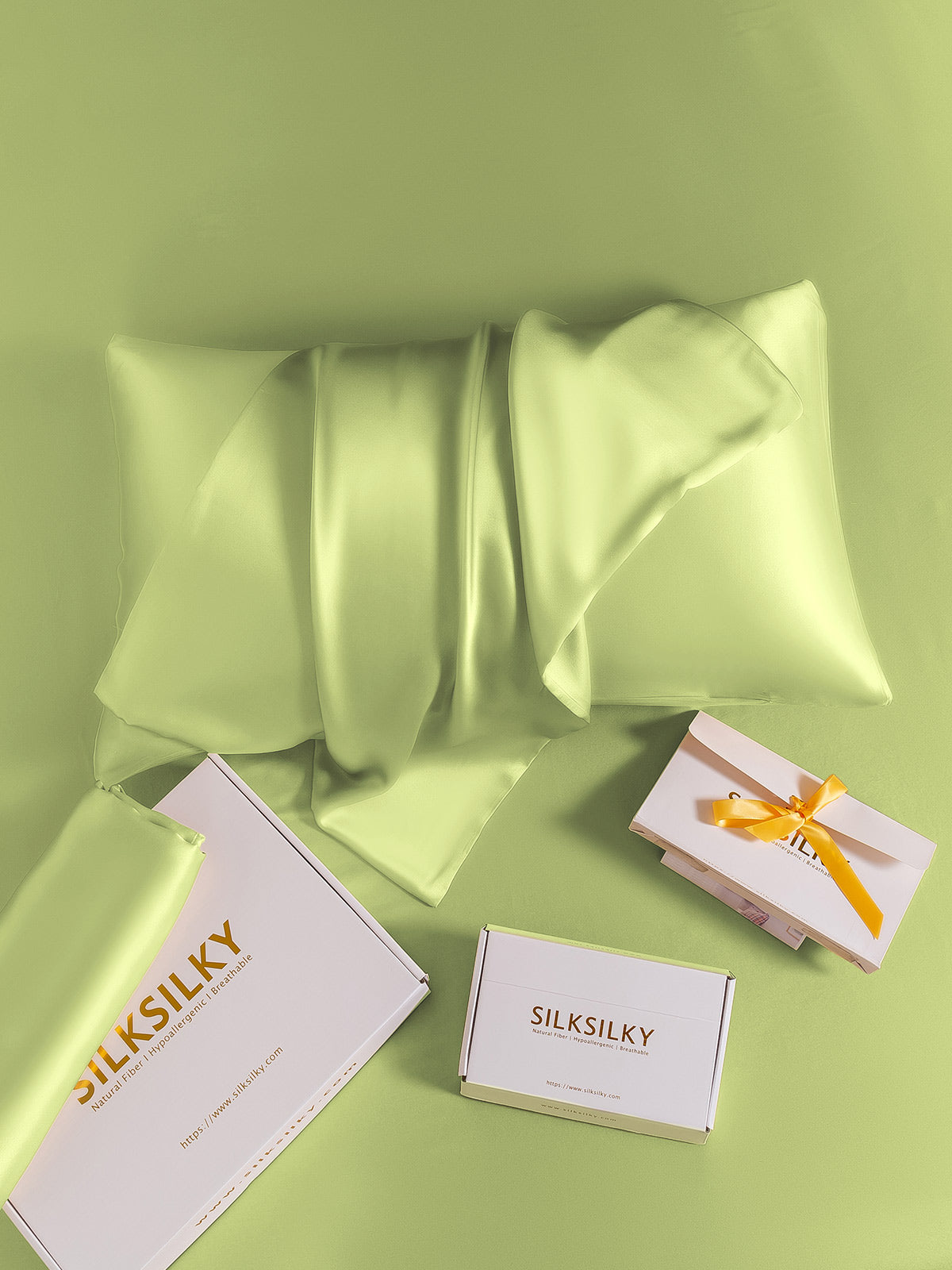 [Menta Verde] SilkSilky-ES 19Momme Seda Pura Pillowcase 007