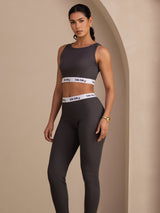 [Gris] SilkSilky-ES Sleeveless Crew Neck Women's Outfit Sets 006