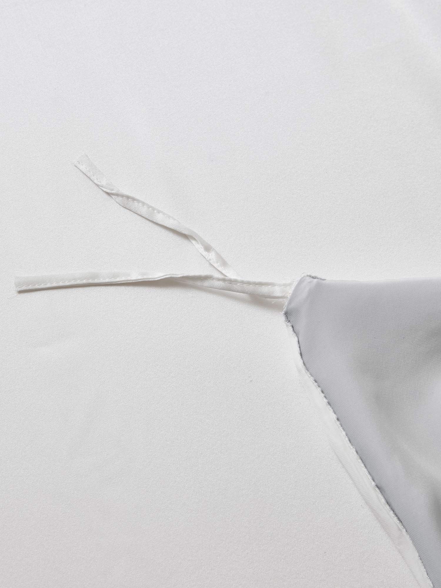 [GrisClaro+Blanco] SilkSilky-ES 19Momme Seda Pura Bedding Set 006,