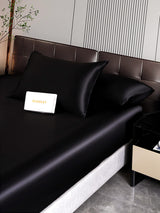 [Negro] SilkSilky-ES 22Momme Juego de ropa de cama 006