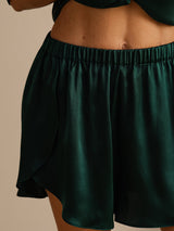 [Verde Oscuro] SilkSilky-ES Pantalones cortos de mujer 007