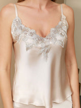 [Beige] SilkSilky-ES Spalline Sottili Cuello en V Conjunto de tirantes 004