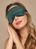 SilkSilky-ES 19Momme Seda Pura Eye Mask VerdeOscuro 001