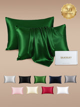 [Verde Oscuro] SilkSilky-ES 30Momme Fundas De Almohada 001