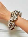 SilkSilky ES 19Momme Seda Pura Scrunchie Leopardo 001