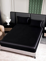 [Negro] SilkSilky-ES 25Momme Juego de ropa de cama 005