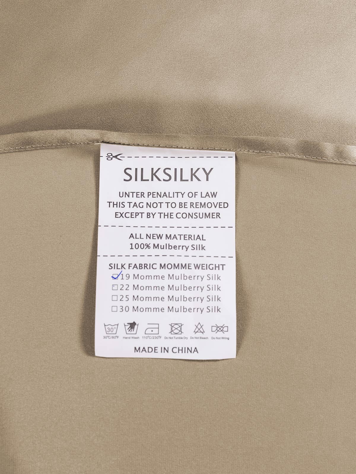 [Caqui] SilkSilky-ES 19Momme Juego de ropa de cama 005