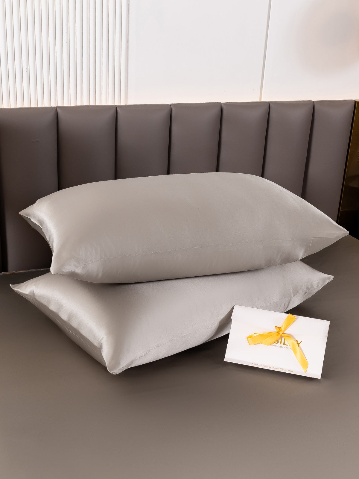 [Gris] SilkSilky-ES 19Momme Seda Pura Pillowcase 004