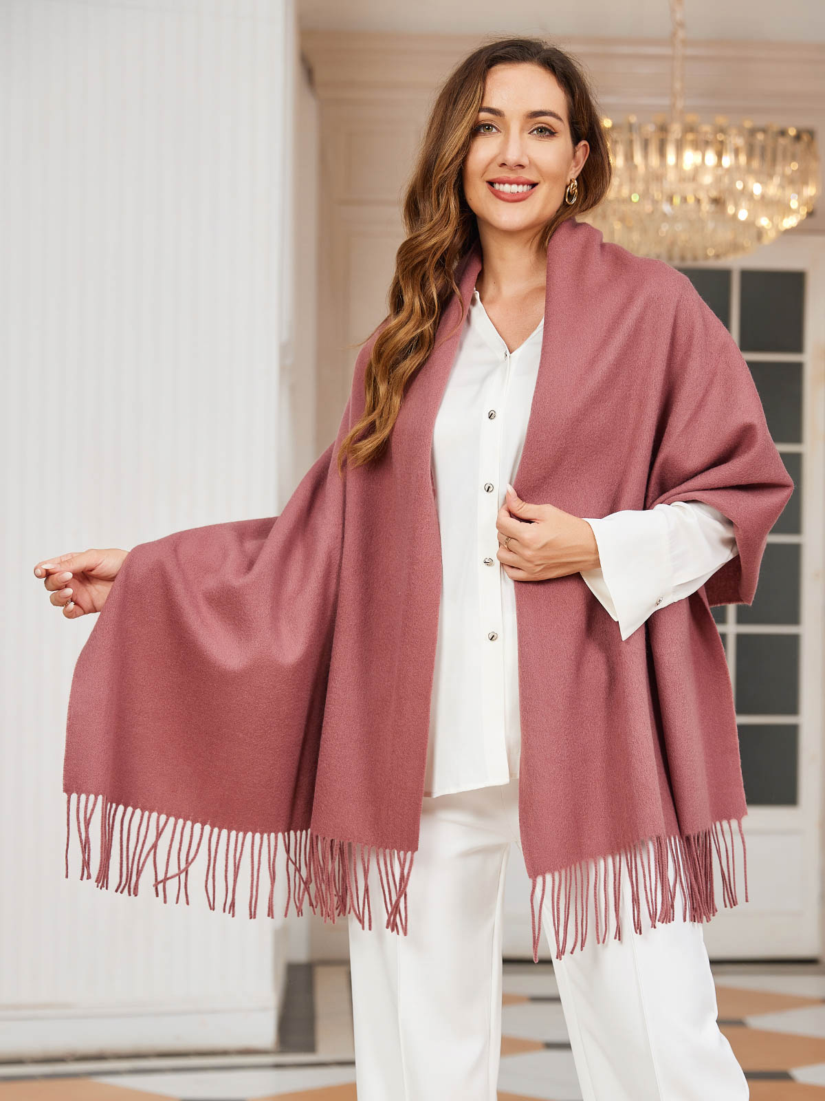 [Malva Pálido] SilkSilky-ES Lana Scarf 001