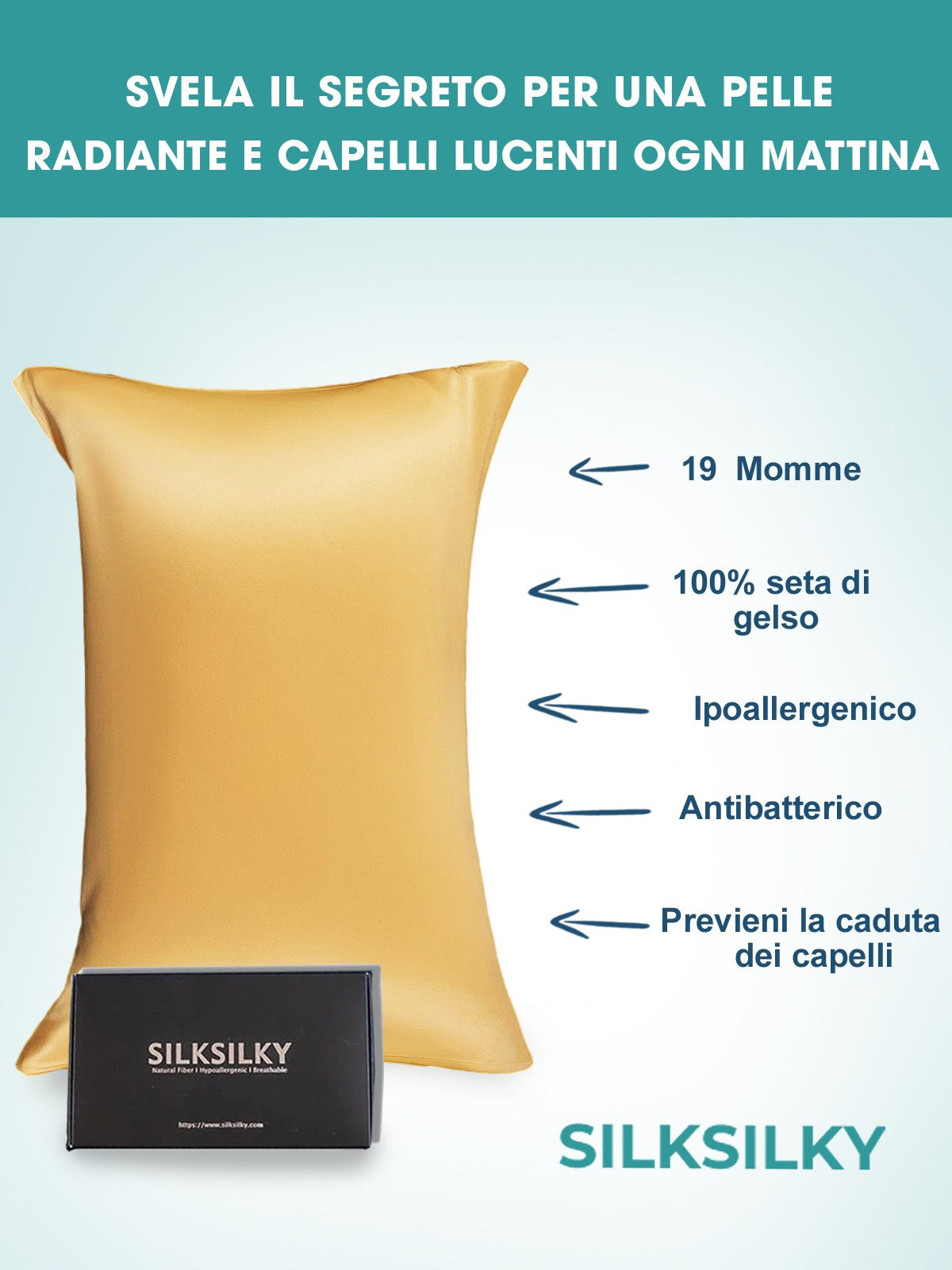 [Champán] SilkSilky-ES 19Momme Seda Pura Pillowcase 003