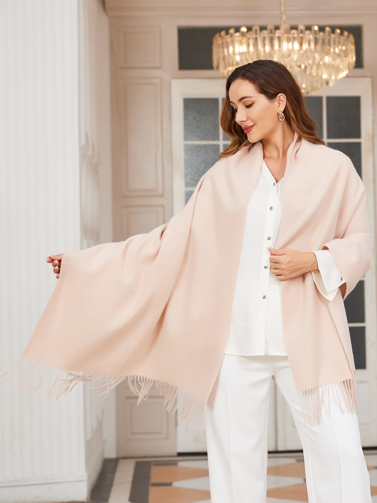 [Beige] SilkSilky-ES Lana Scarf 001