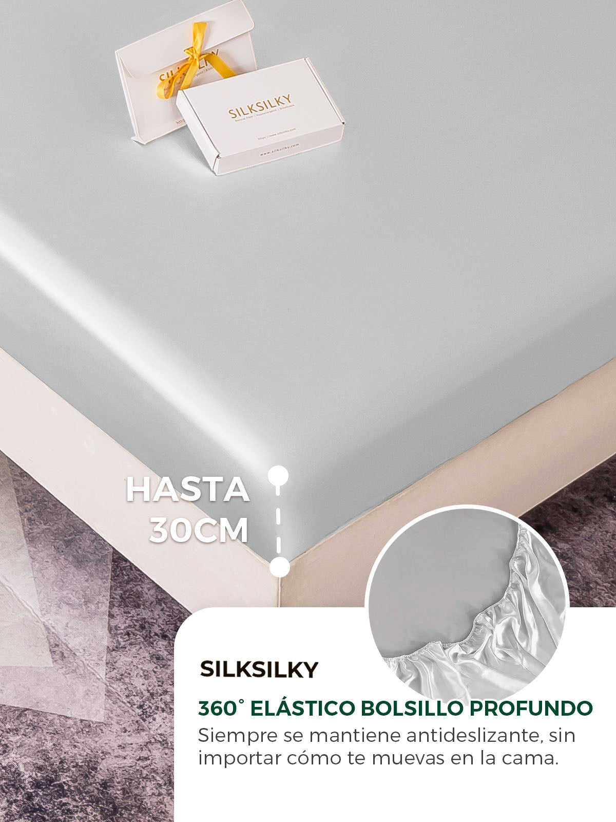 [Plata] SilkSilky-ES 25Momme Seda Pura Bedding Set 004