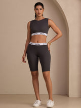 [Gris] SilkSilky-ES Sleeveless Crew Neck Women's Outfit Sets 004