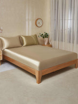 [Beige+Caqui] SilkSilky-ES 19Momme Juego de ropa de cama 001