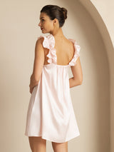 [Rosa] SilkSilky-ES Sleeveless Square Neck Camisón 002