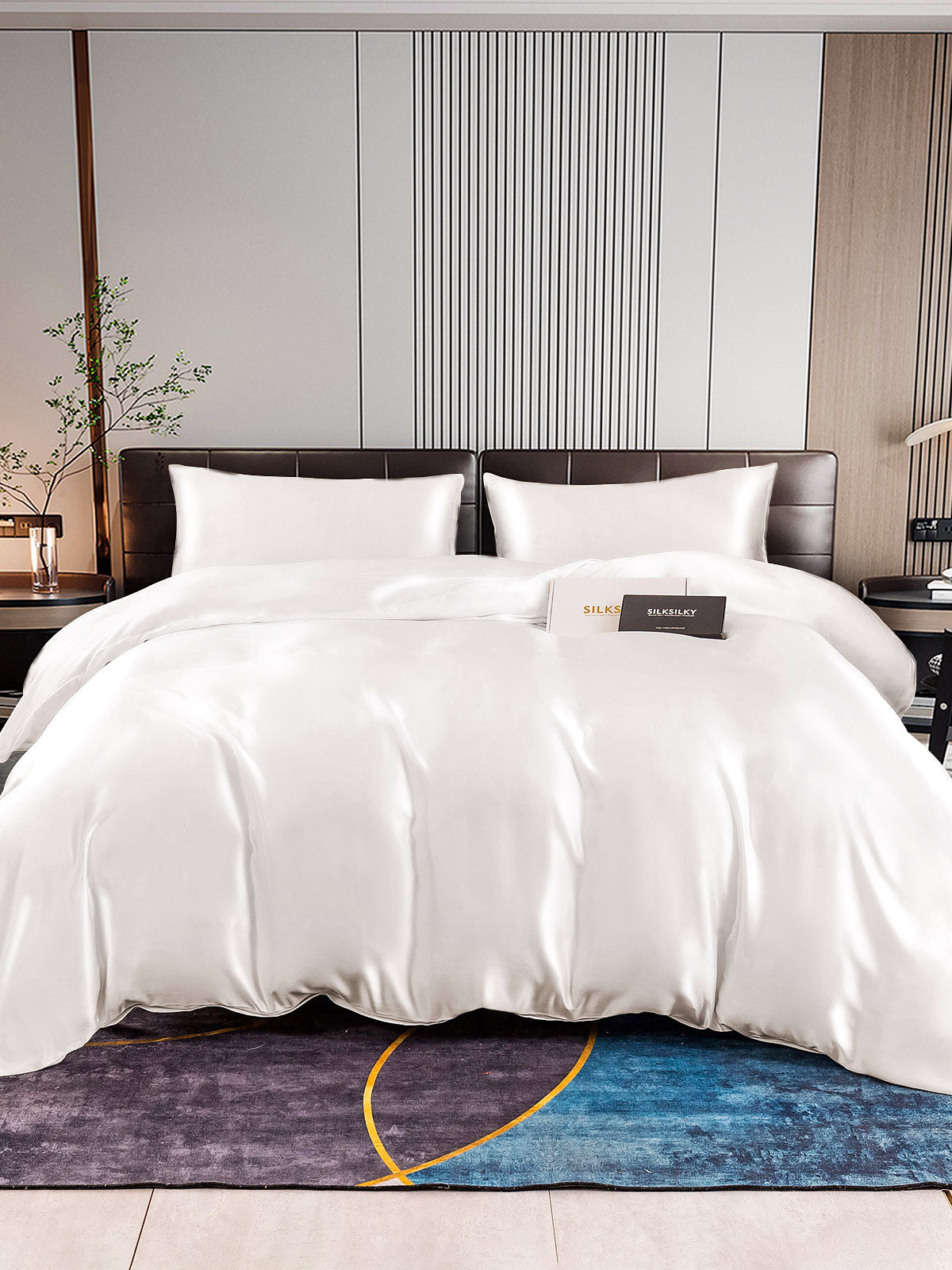 [Blanco] SilkSilky-ES 22Momme Seda Pura Bedding Set 001