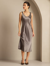 [Caqui Oscuro] SilkSilky-ES Sleeveless Vestido 005