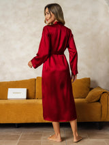 [Vino] SilkSilky-ES Long Sleeve Bata de mujer 002