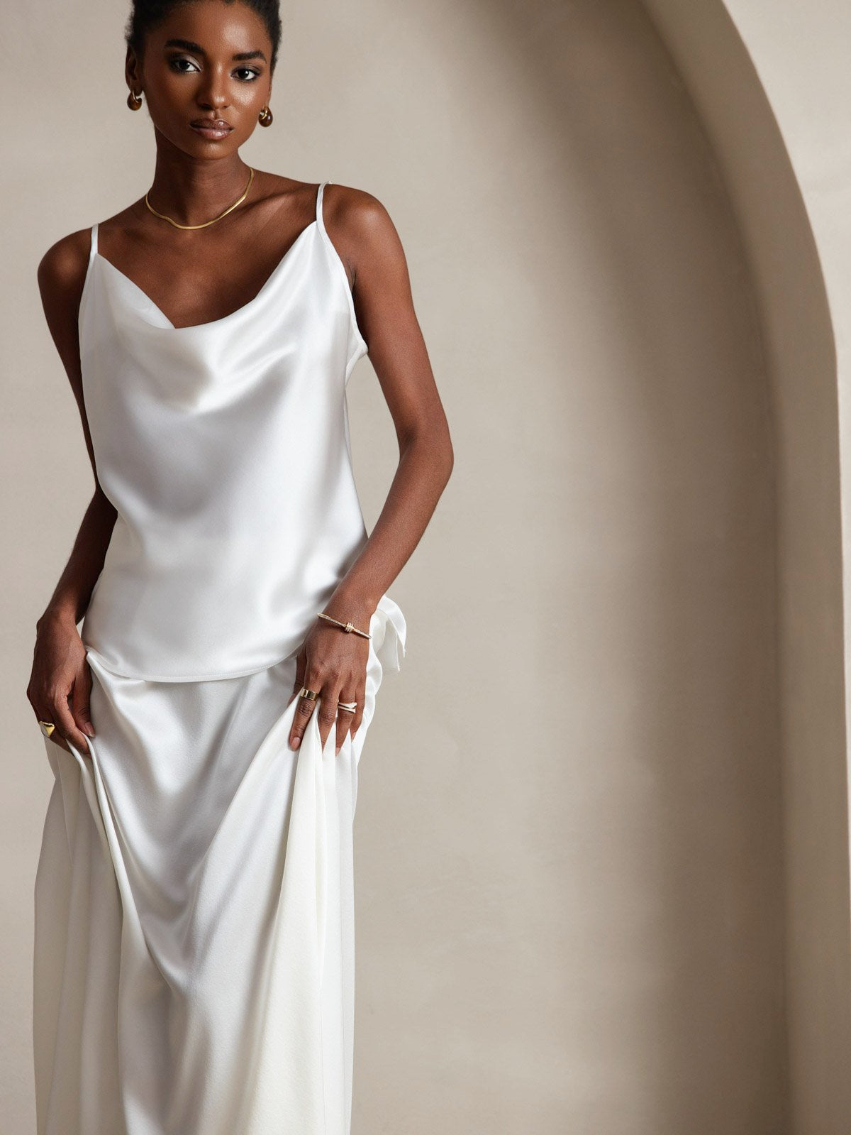 [Blanco] SilkSilky-ES 19Momme Seda Camisoles 003