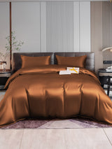 [Café] SilkSilky-ES 22Momme Seda Pura Bedding Set 001,
