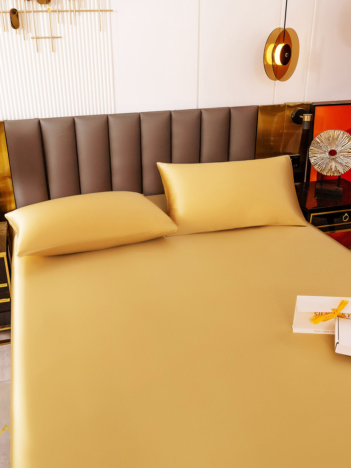 [Champán] SilkSilky-ES 19Momme Seda Pura Bedding Set 006