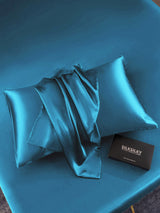 [Azul Real] SilkSilky-ES Fundas De Almohada 005