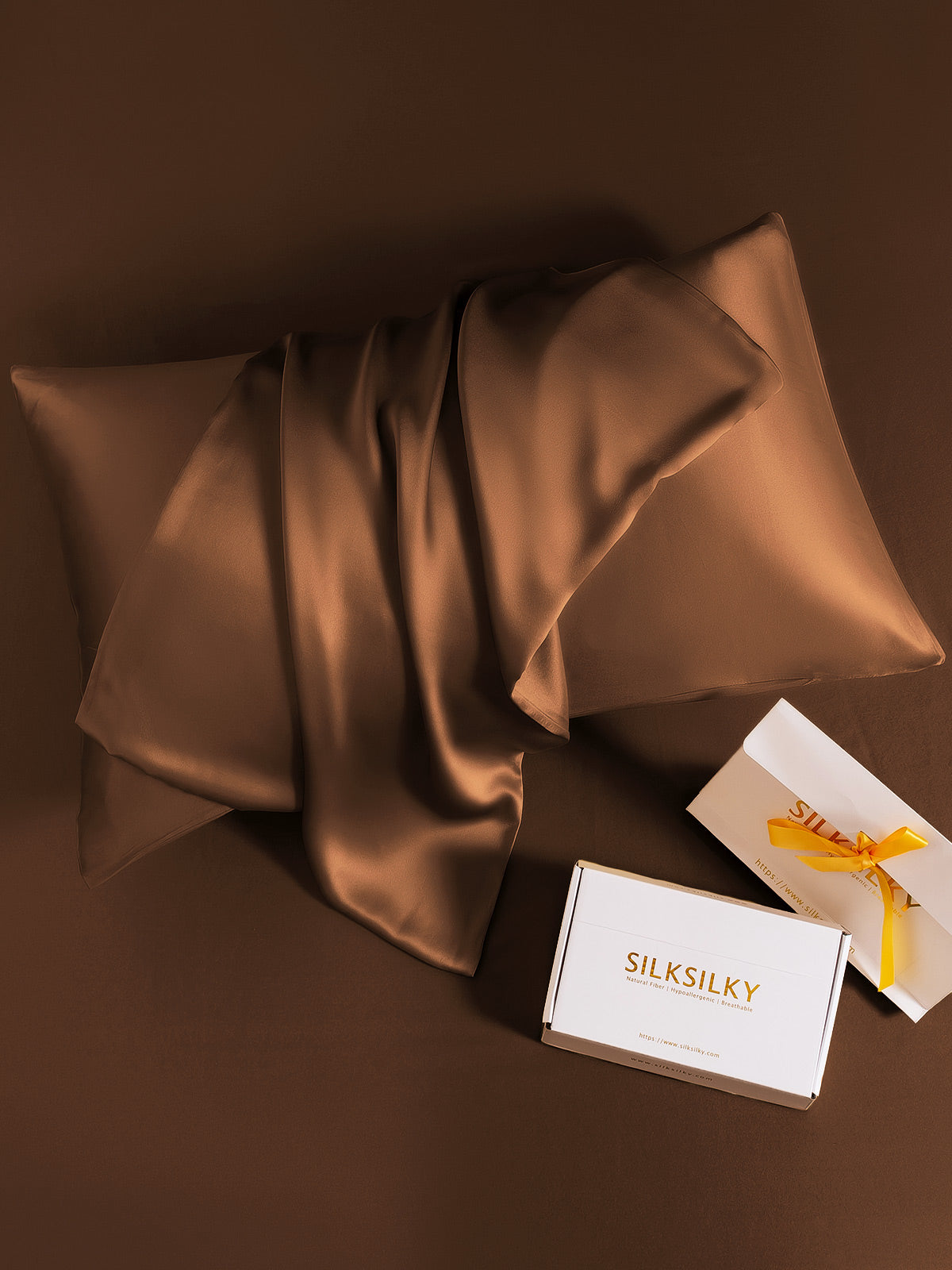 [Café] SilkSilky-ES 19Momme Seda Pura Pillowcase 005