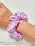 SilkSilky ES 19Momme Seda Pura Scrunchie Lavanda 004