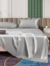 [Plata] SilkSilky-ES 25Momme Juego de ropa de cama 006