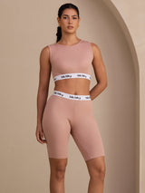 [Rosa] SilkSilky-ES Sleeveless Crew Neck Women's Outfit Sets 004