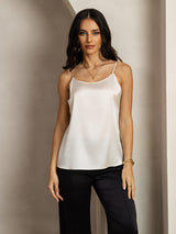 [Gris Claro] SilkSilky-ES Spaghetti Strap Top de tirantes 004