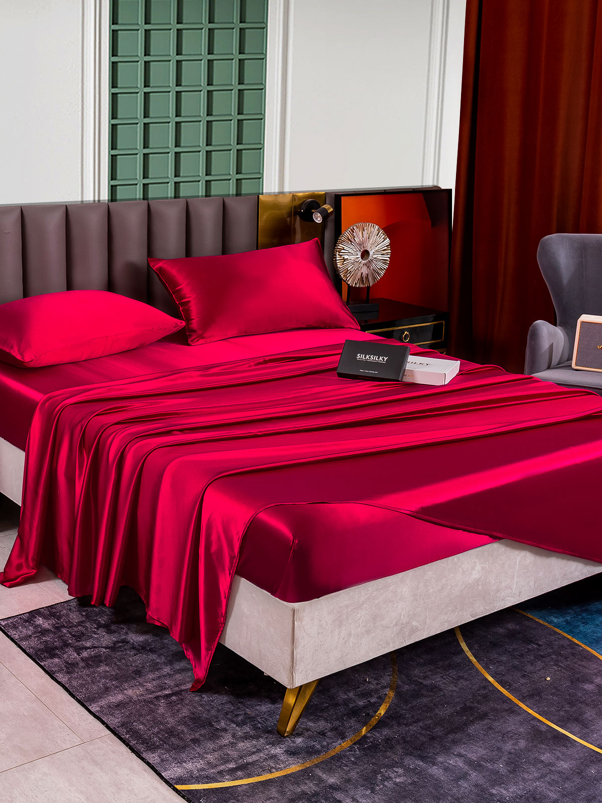 [Vino] SilkSilky-ES 25Momme Seda Pura Bedding Set 005