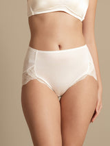 [Blanco] SilkSilky-ES 100% Silk Jersey Braguitas de Mujer 001