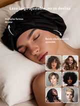 [Negro] SilkSilky-ES Gorros De Dormir 004