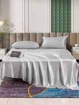 [Plata] SilkSilky-ES 25Momme Juego de ropa de cama 001