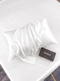 SilkSilky-ES 30Momme Seda Pura Pillowcase Blanco 004