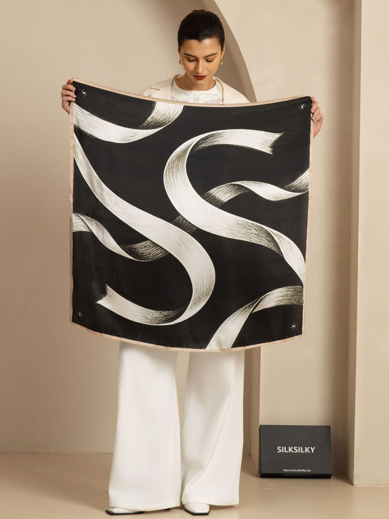 [P106] SilkSilky-ES Pure Silk Scarf 002