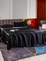 [Negro] SilkSilky-ES 22Momme Juego de ropa de cama 003