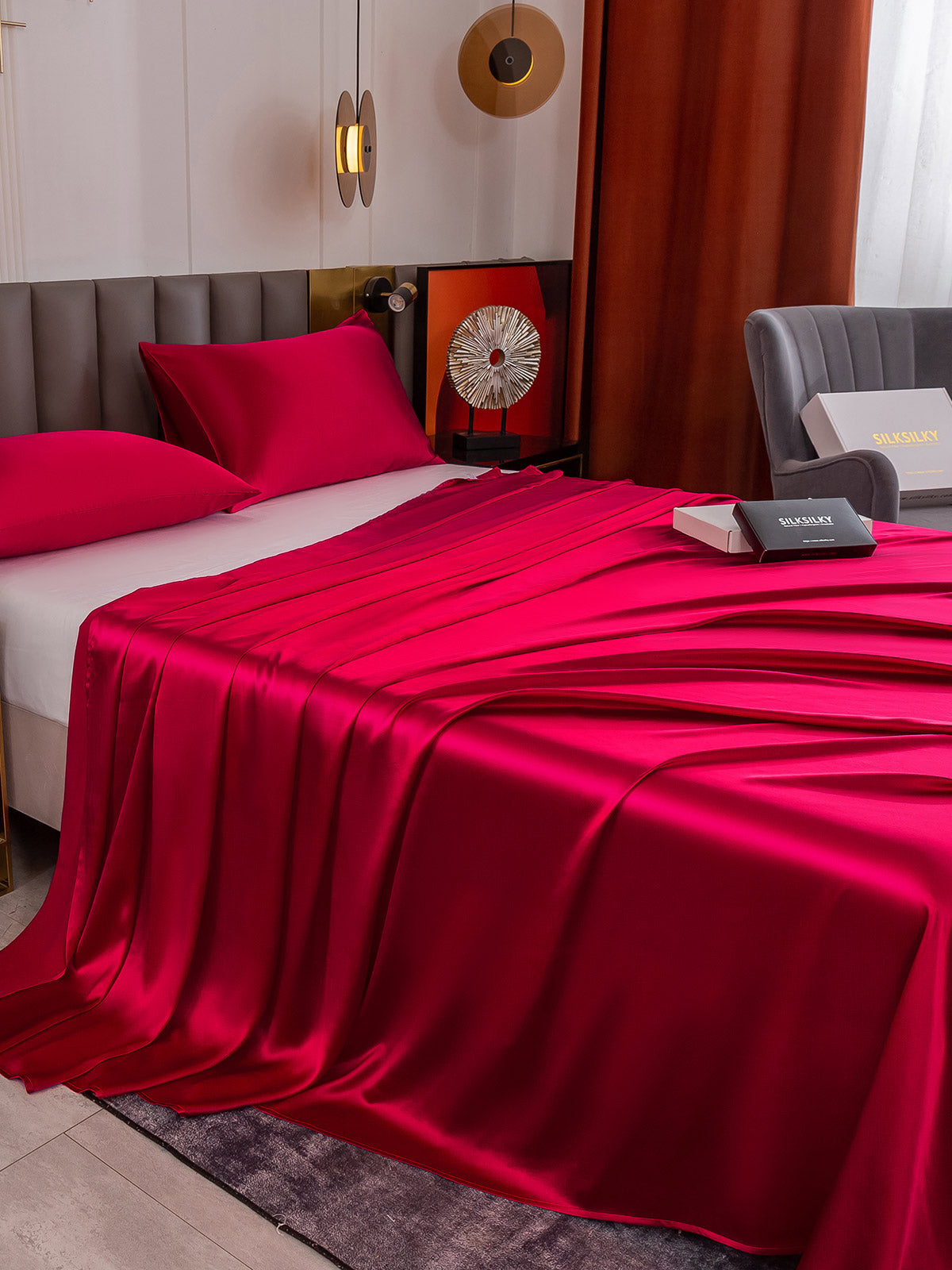 [Vino] SilkSilky-ES 19Momme Seda Pura Bedding Set 005