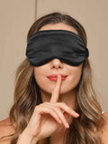 SilkSilky-ES 19Momme Seda Pura Eye Mask Negro 004