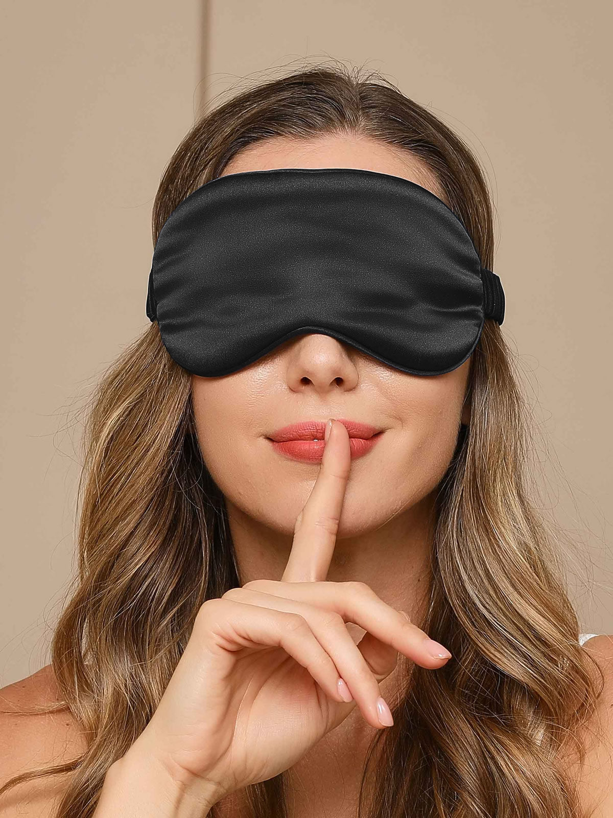 SilkSilky-ES 19Momme Seda Pura Eye Mask Negro 003