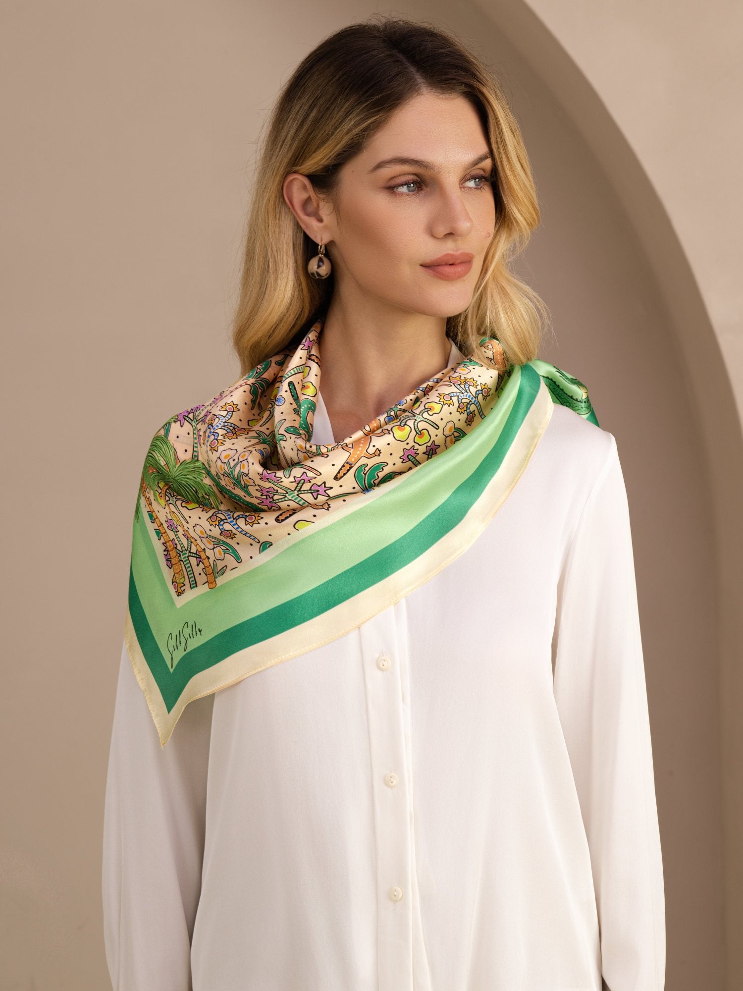 [Cocodrilo Arena] SilkSilky-ES Scarf 002